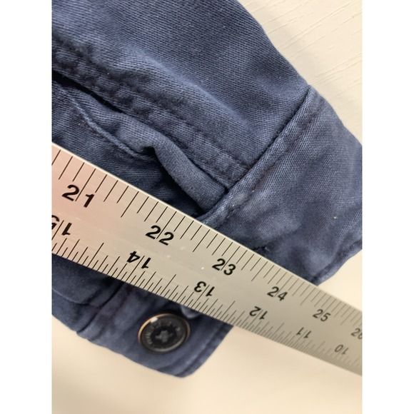 VTG Y2K Utility Jacket Large Tommy Hillfiger Navy Button & Drawstring MILITARY - Picture 11 of 12